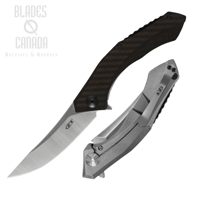 Zero Tolerance Sinkevich 0460 Flipper Framelock Knife, S35VN Two-Tone, Titanium/CF, ZT0460